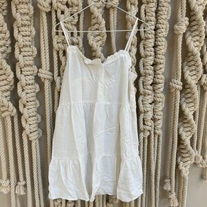 Urban Renewal White Tiered Button Front tank Dress